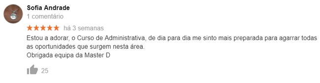Opinião Sofia Andrade Opiniões Cursos Master D